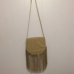 Express - Beige Fringe Purse